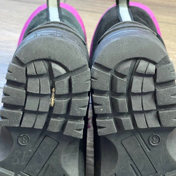 Totes Jean Snow Boots Girls Size 3 Slip On Bungee Closure Suede Leather FAIR‎ - Picture 9 of 16